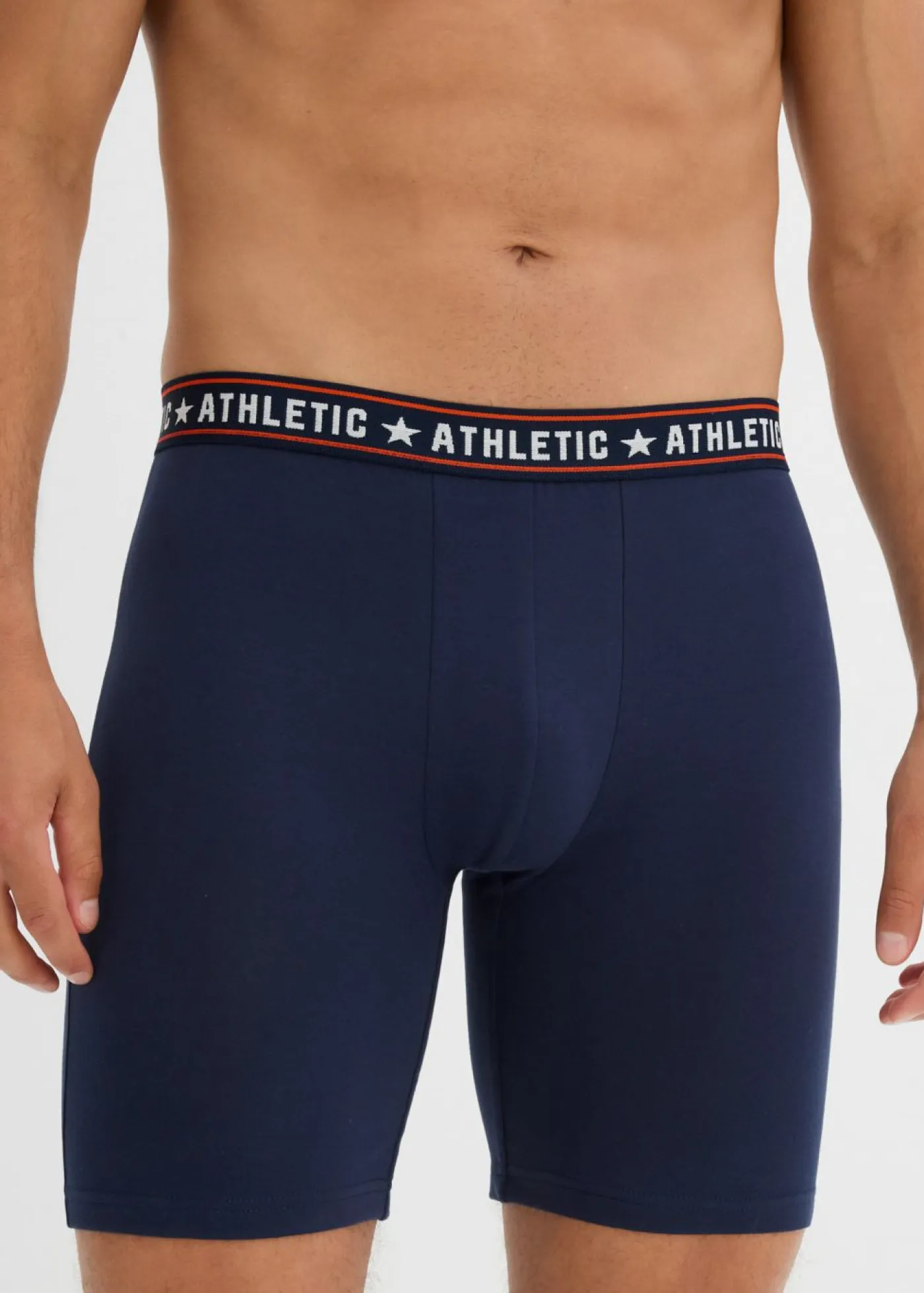 bonprix bonprix Bóxers|Ropa Interior·Bóxers>Bóxer ajustado, largo midi, con algodón (2 unidades) Azul marino