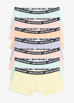 bonprix bonprix Multipack|Niña·Braguitas Y Tops>Bóxer con algodón orgánico suave (7 unidades) amarillo limón+melocotón+malva empolvado+cuarzo rosa+menta pastel