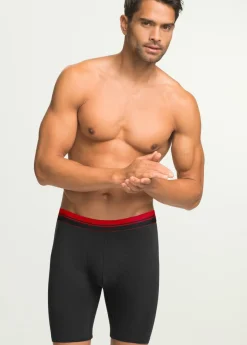 Hombre bonprix bonprix Bóxer largo ajustado con algodón (2 unidades)