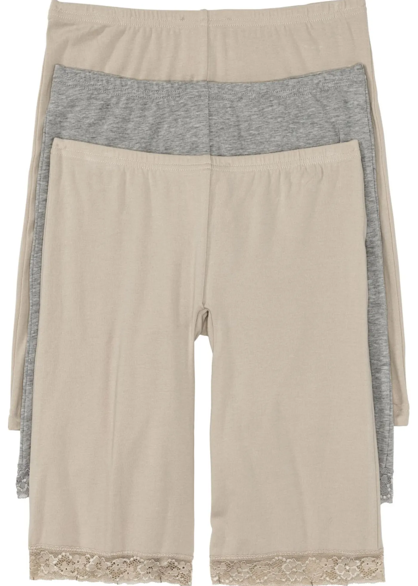 Mujer bonprix bonprix Bóxer largo con encaje para mujeres (3 unidades)