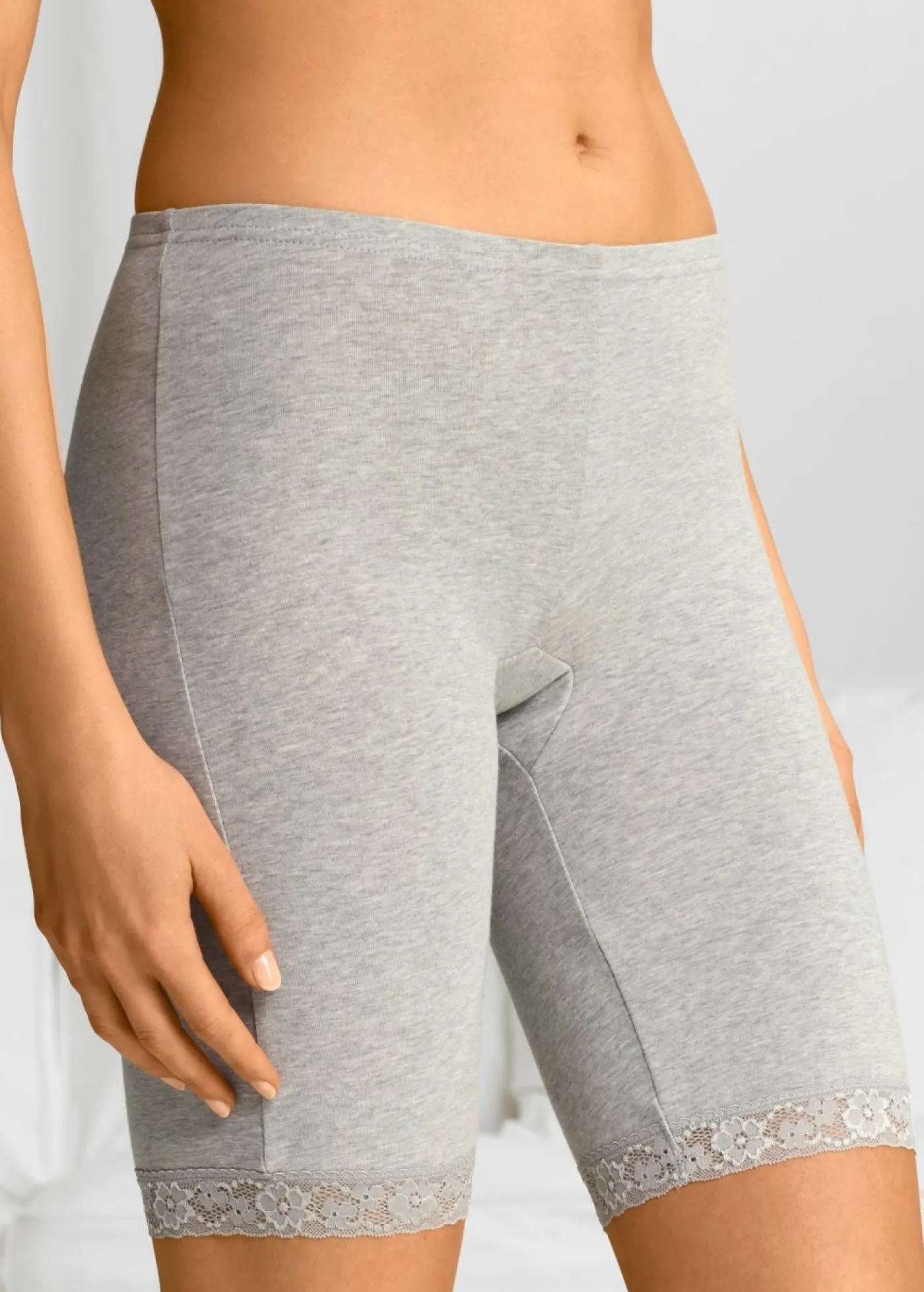 Mujer bonprix bonprix Bóxer largo con encaje para mujeres (3 unidades)