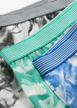 bonprix bonprix Multipack|Niño·Calzoncillos, Bóxers Y Camisetas Interiores>Bóxers ajustados de algodón suave (5 unidades) gris ahumado+azul cielo+turquesa