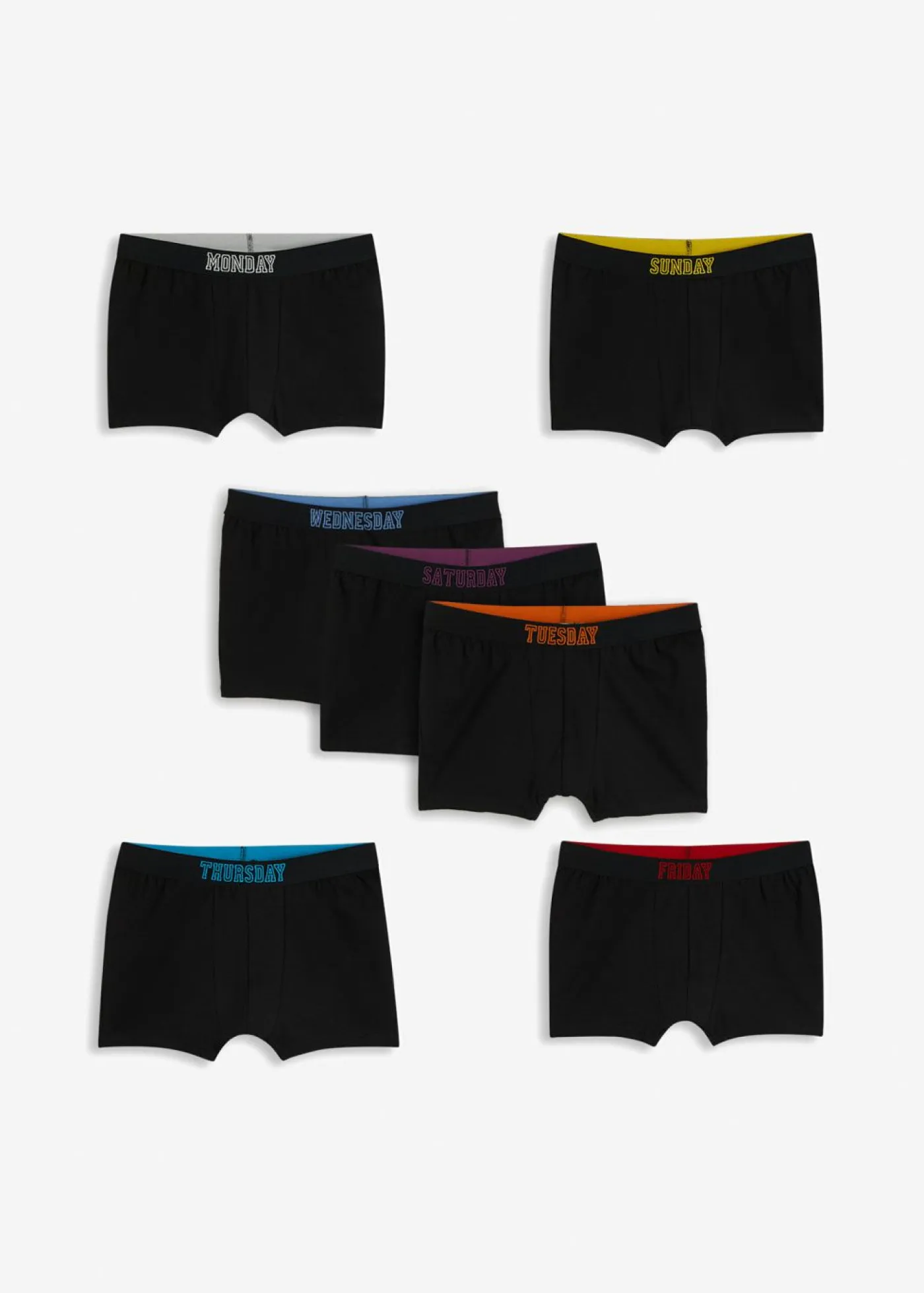 bonprix bonprix Multipack|Niño·Calzoncillos, Bóxers Y Camisetas Interiores>Bóxers con algodón suave (7 unidades) Negro