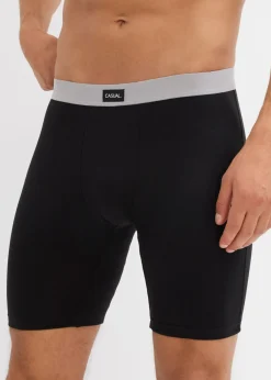 bonprix bonprix Bóxers|Ropa Interior·Bóxers>Bóxers largos ajustados de algodón (3 unidades) Negro