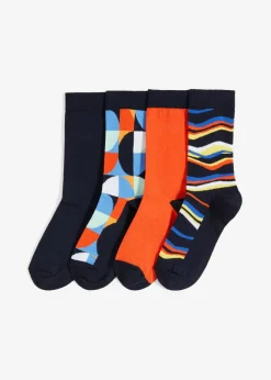 bonprix bonprix Medias|Ropa Interior·Calcetines>Calcetines con algodón orgánico (4 pares) Azul marino