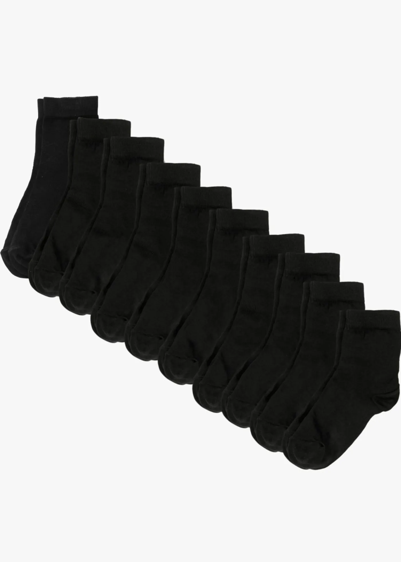 bonprix bonprix Multipack|Niño·Calcetines>Calcetines cortos con algodón orgánico (10 pares) Negro