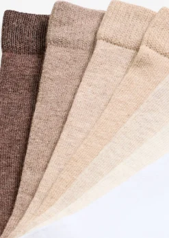bonprix bonprix Multipack|Niño·Calcetines>Calcetines de algodón orgánico (10 unidades) Marrón + blanco + beige