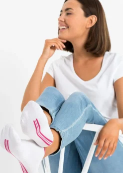 Mujer bonprix bonprix Calcetines deportivos con algodón orgánico (8 pares)