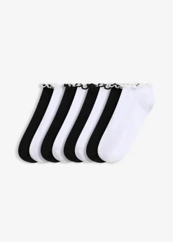 bonprix bonprix Medias, Panties Y Calcetines|Novedades>Calcetines deportivos de algodón orgánico (8 pares) Blanco-negro