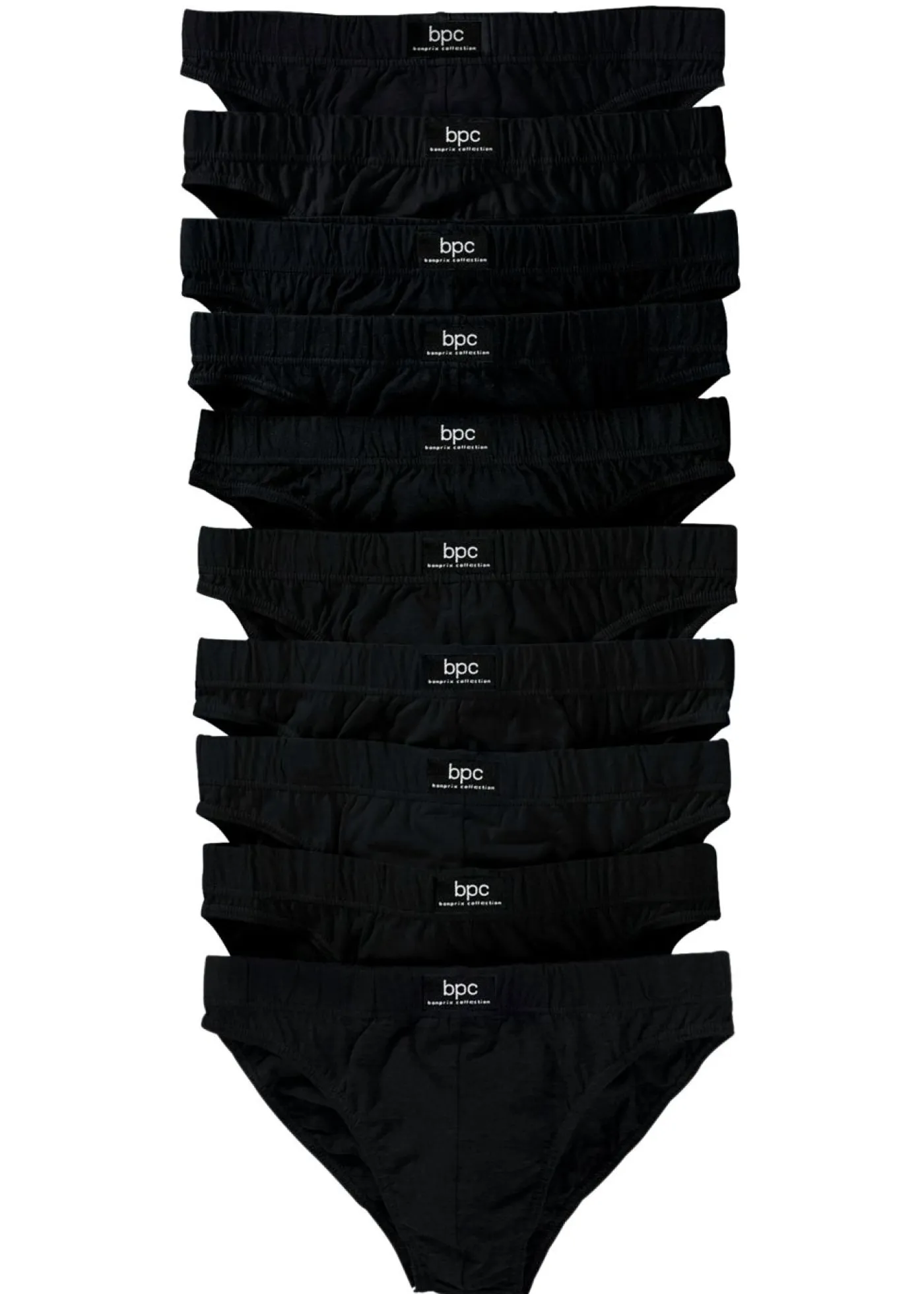 bonprix bonprix Slips|Ropa Interior·Calzoncillos>Calzoncillo con algodón suave (10 unidades) Negro