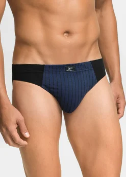 bonprix bonprix Slips|Ropa Interior·Calzoncillos>Calzoncillo de algodón suave (5 unidades) colores oscuros-negro