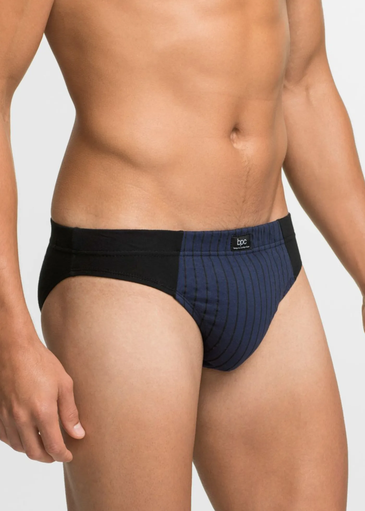 bonprix bonprix Slips|Ropa Interior·Calzoncillos>Calzoncillo de algodón suave (5 unidades) colores oscuros-negro