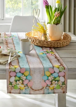 bonprix bpc living bonprix collection Primavera|Vajilla>Camino de mesa con estampado de Pascua rosa multicolor