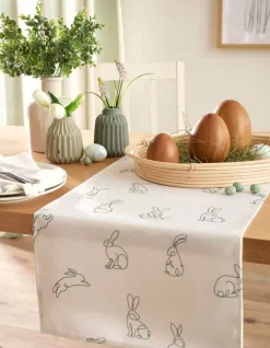 bonprix bonprix Camino de mesa con estampado de conejitos