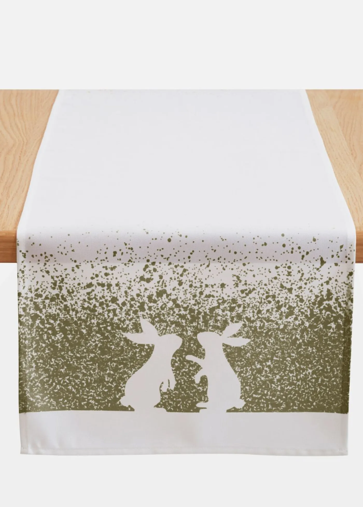 bonprix bonprix Primavera|Vajilla>Camino de mesa con estampado de conejitos Blanco-oro