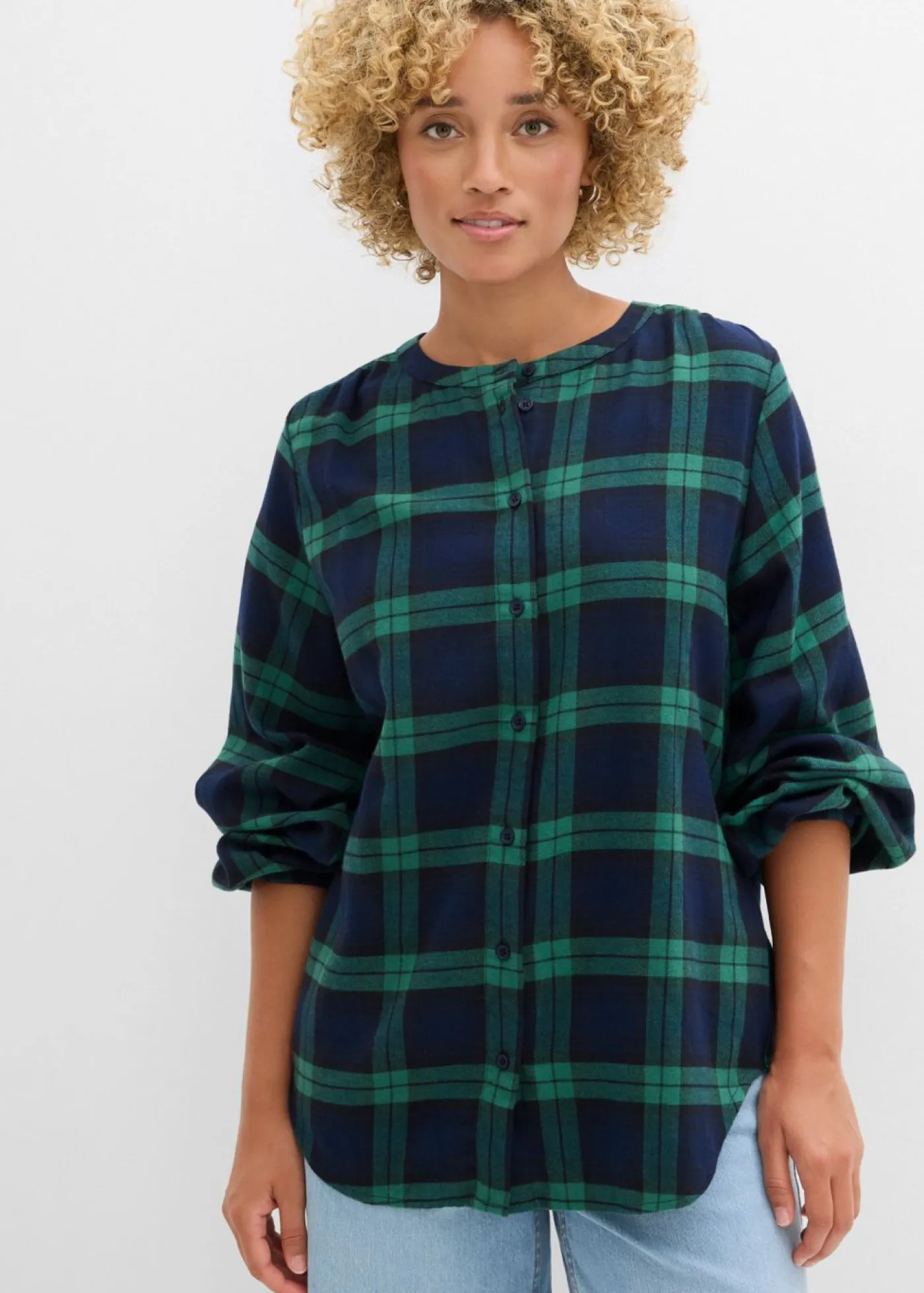 Mujer bonprix bonprix Camisa de franela de algodón puro