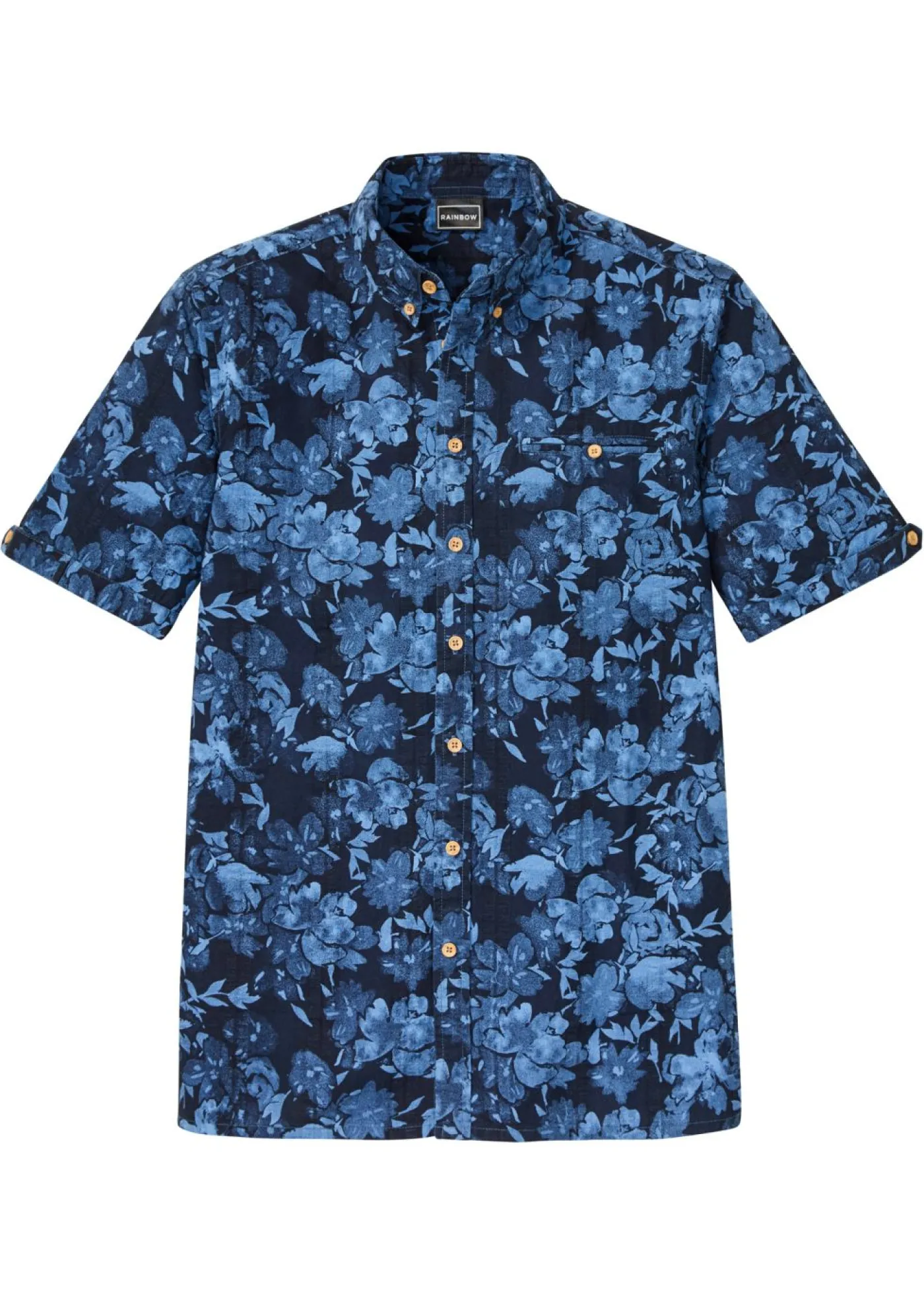 bonprix bonprix Camisas>Camisa de manga corta Azul con flores