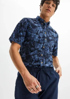bonprix bonprix Camisas>Camisa de manga corta Azul con flores