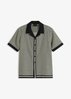 Hombre bonprix bonprix Camisa de manga corta con lino