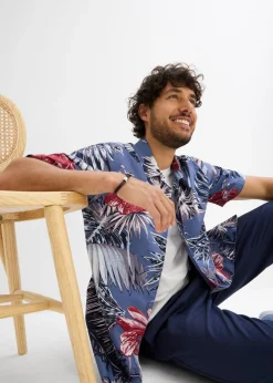 Hombre bonprix bonprix Camisa de manga corta de algodón puro