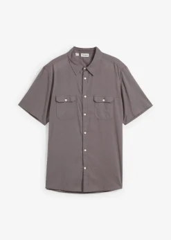 bonprix bonprix Básicos En Rebajas|Camisas>Camisa de manga corta de algodón puro carbón