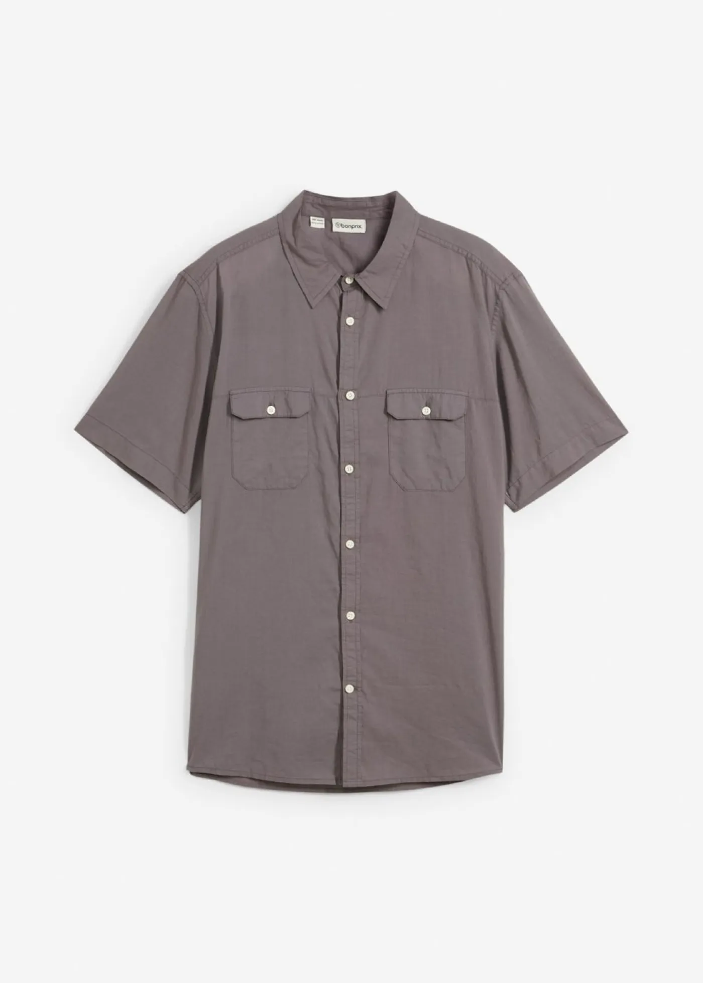 bonprix bonprix Básicos En Rebajas|Camisas>Camisa de manga corta de algodón puro carbón