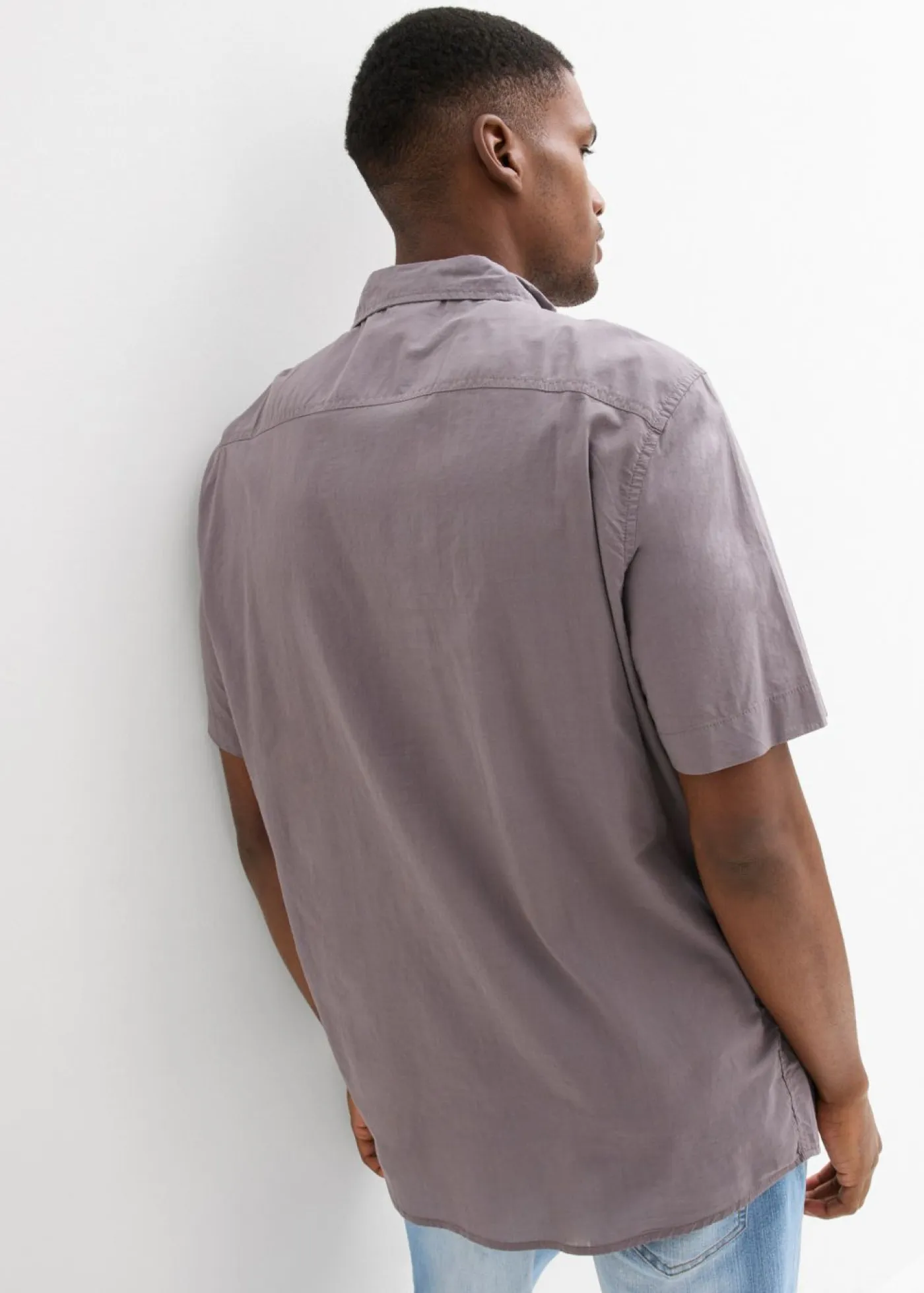 bonprix bonprix Básicos En Rebajas|Camisas>Camisa de manga corta de algodón puro carbón