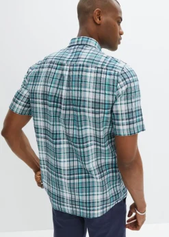 Hombre bonprix bonprix Camisa de manga corta de algodón puro milrayas