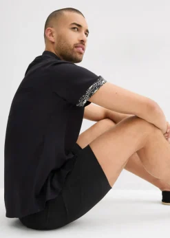 Hombre bonprix bonprix Camisa de manga corta de viscosa con corte slim