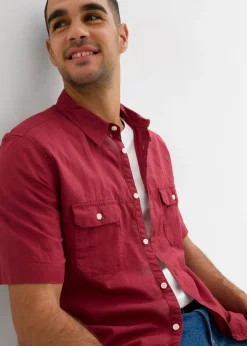 Hombre bonprix bonprix Camisa de manga corta de algodón puro