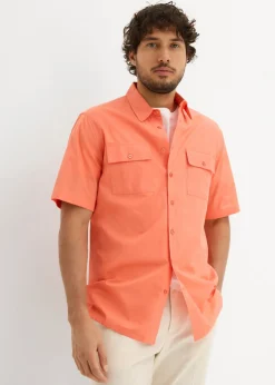 Hombre bonprix bonprix Camisa de manga corta de algodón puro