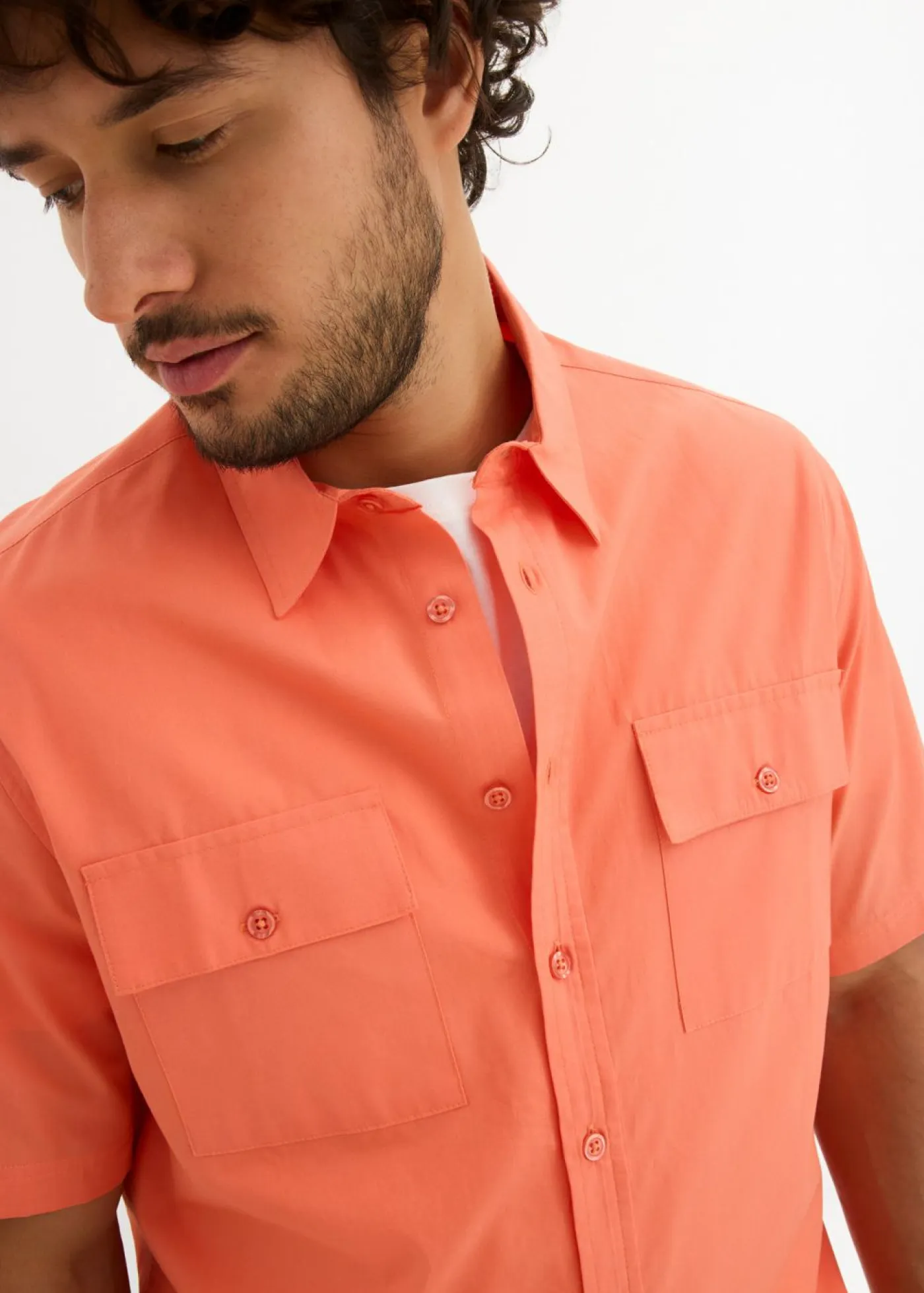 Hombre bonprix bonprix Camisa de manga corta de algodón puro