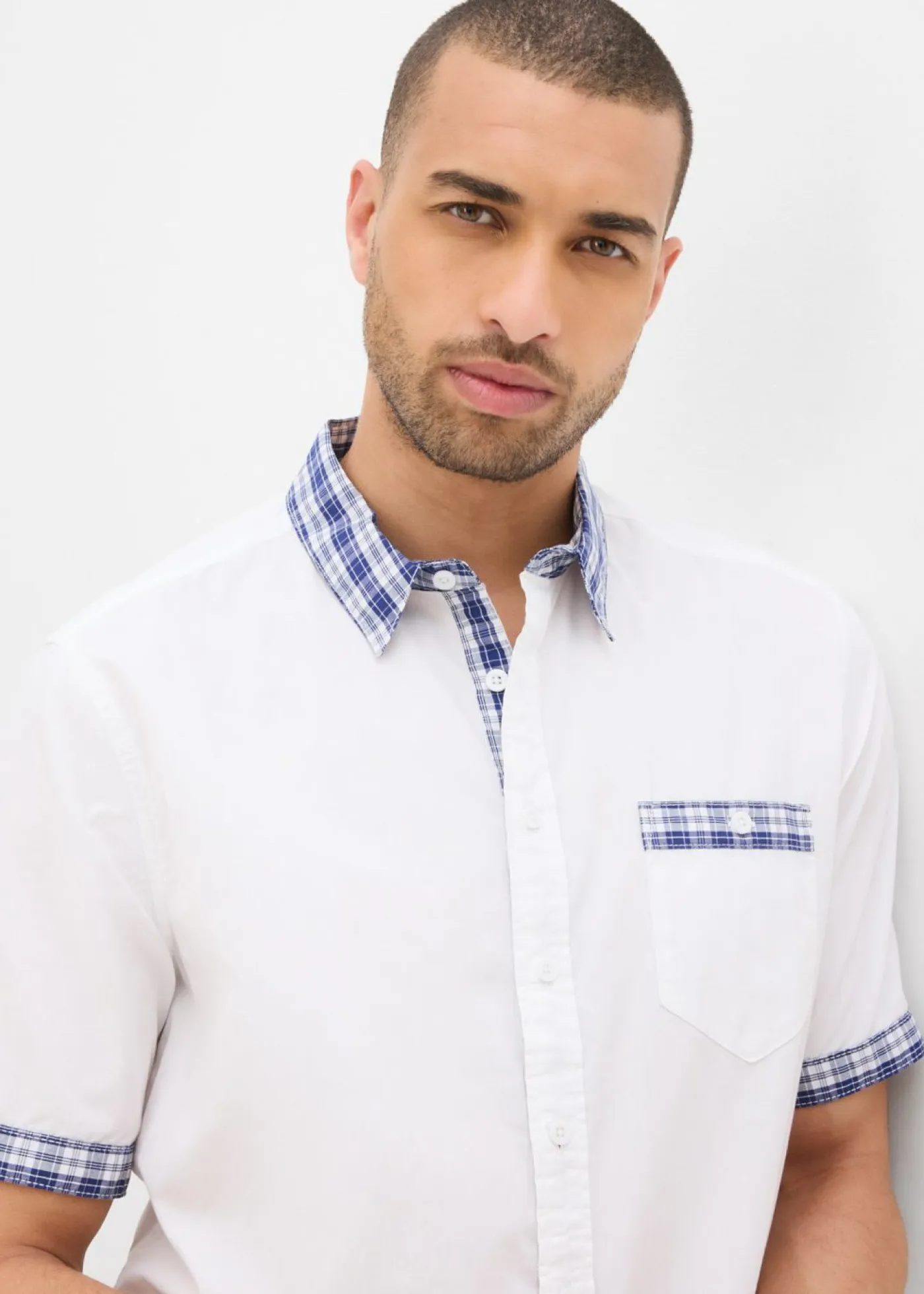 Hombre bonprix bonprix Camisa de manga corta de algodón puro