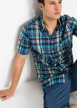 Hombre bonprix bonprix Camisa de manga corta de algodón puro milrayas