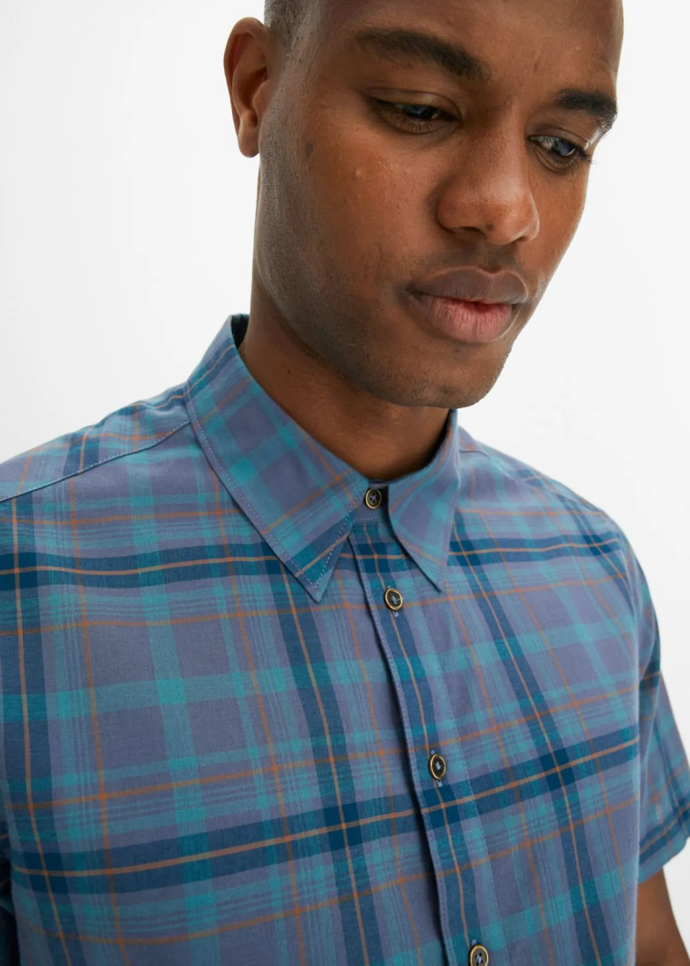 Hombre bonprix bonprix Camisa de manga corta de algodón puro