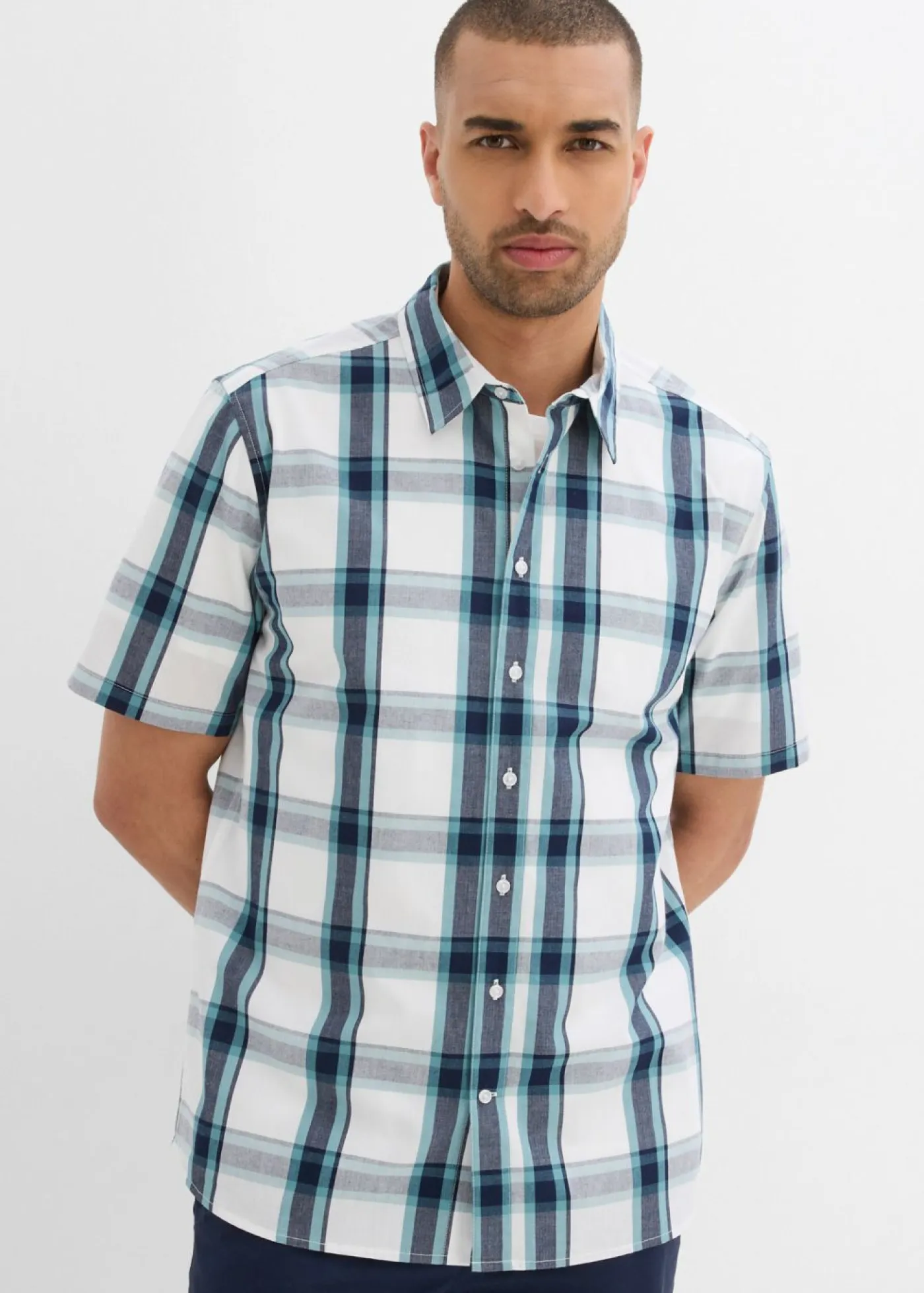 Hombre bonprix bonprix Camisa de manga corta de algodón puro