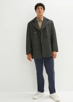 Hombre bonprix bonprix Camisa de manga corta de mezcla de lino vaporosa