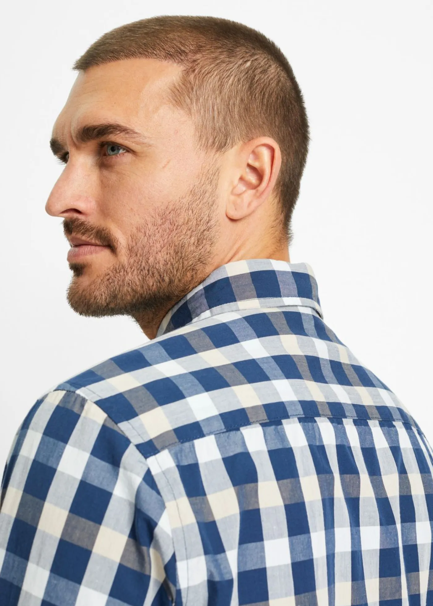 bonprix bonprix Camisas>Camisa de manga larga azul almirante a cuadros