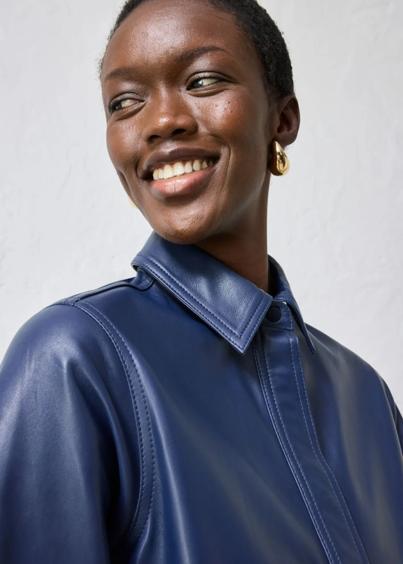 bonprix bonprix Premium|Camisas Y Blusas>Camisa de napa de cordero Azul marino