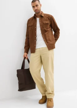 Hombre bonprix bonprix Camisa de pana elástica con algodón