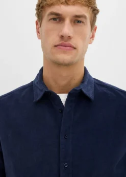 Hombre bonprix bonprix Camisa de pana elástica y suave de algodón orgánico