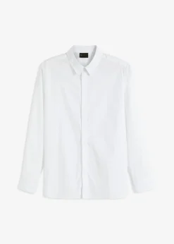 bonprix bonprix Camisas>Camisa formal con elástico y corte regular Blanco