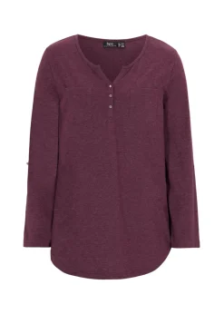 Mujer bonprix bonprix Camisa henley de algodón con botones