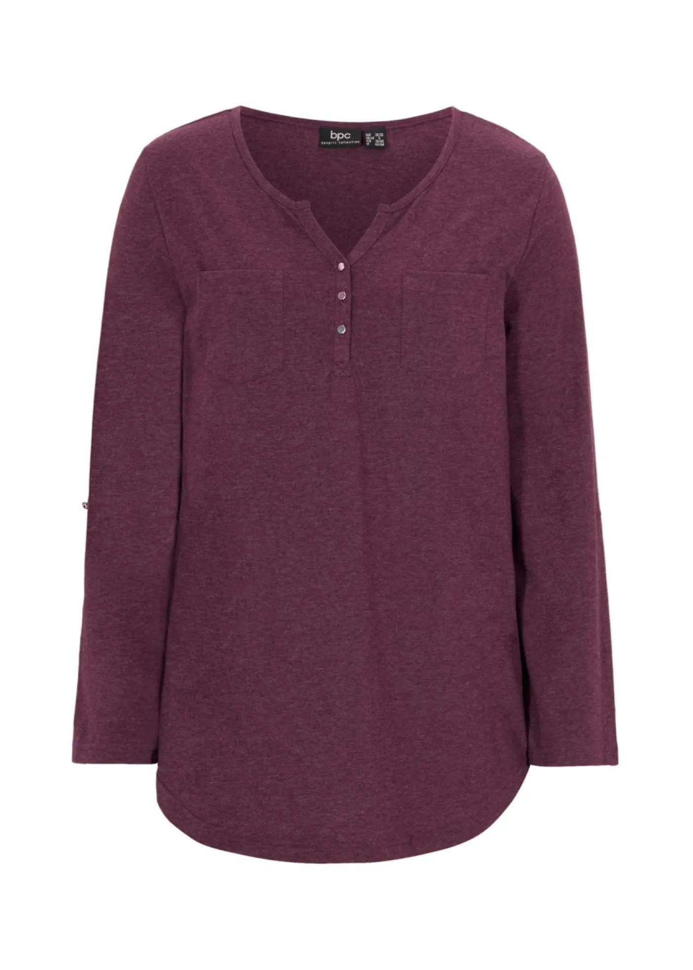 Mujer bonprix bonprix Camisa henley de algodón con botones