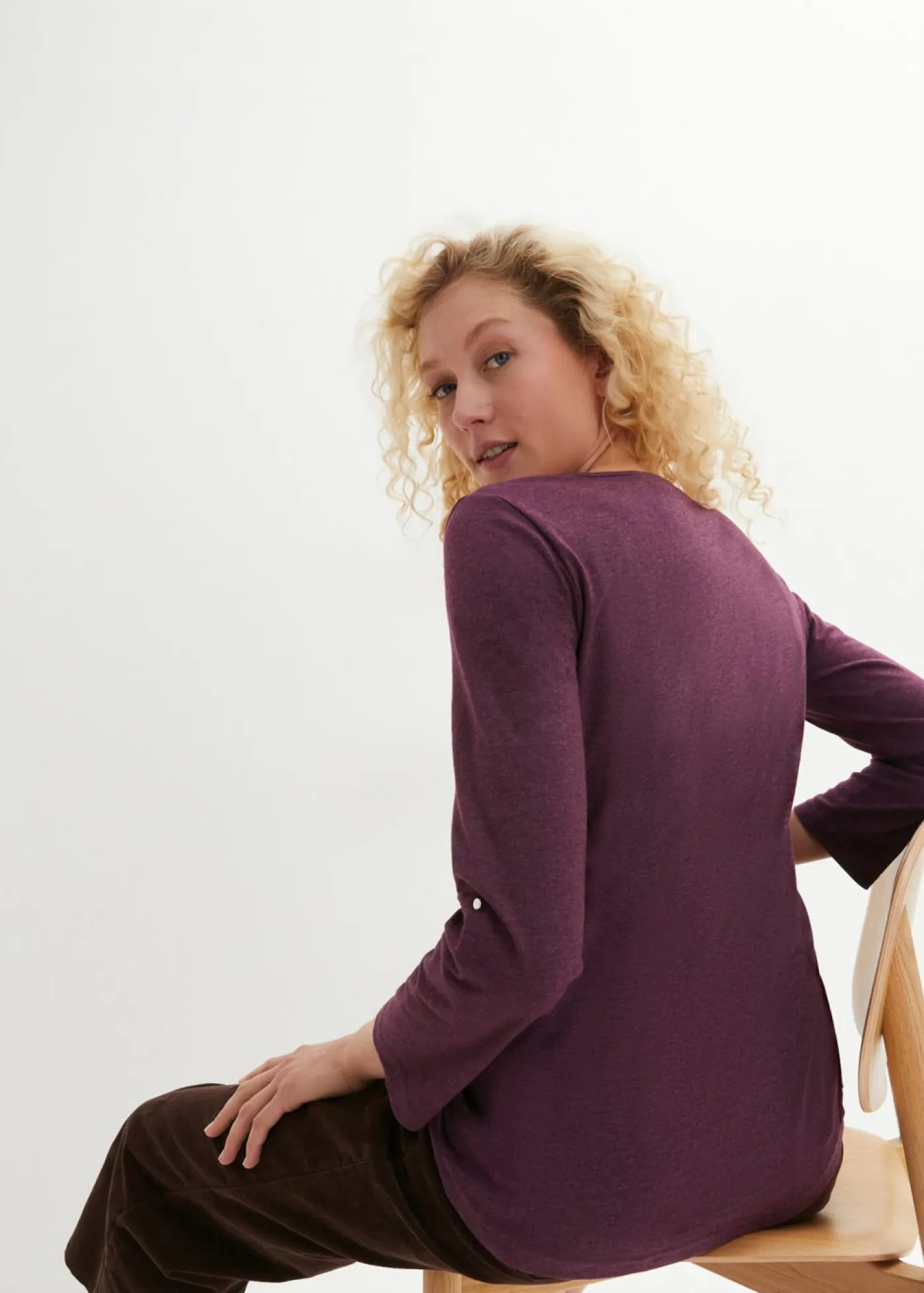 Mujer bonprix bonprix Camisa henley de algodón con botones