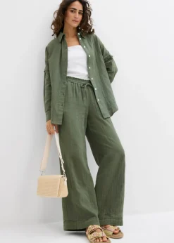 Mujer bonprix bonprix Camisa holgada de muselina ligera