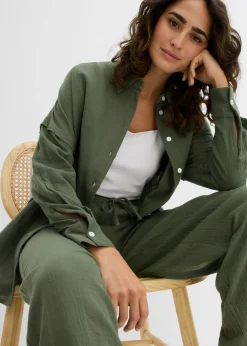 Mujer bonprix bonprix Camisa holgada de muselina ligera