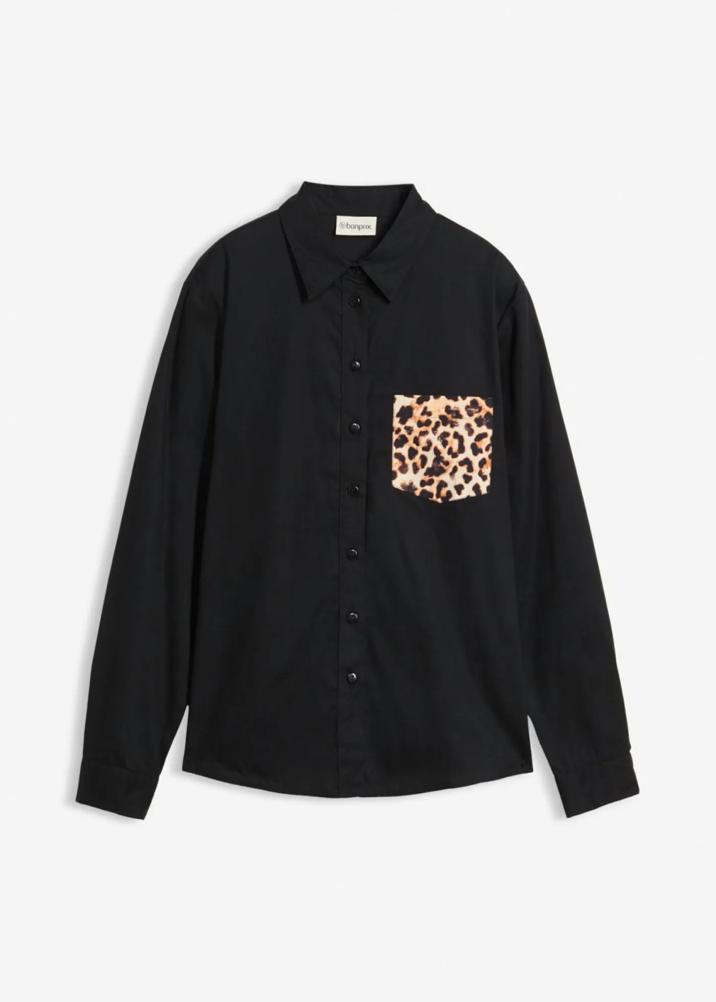 Mujer bonprix bonprix Camisa oversize con bolsillo en contraste