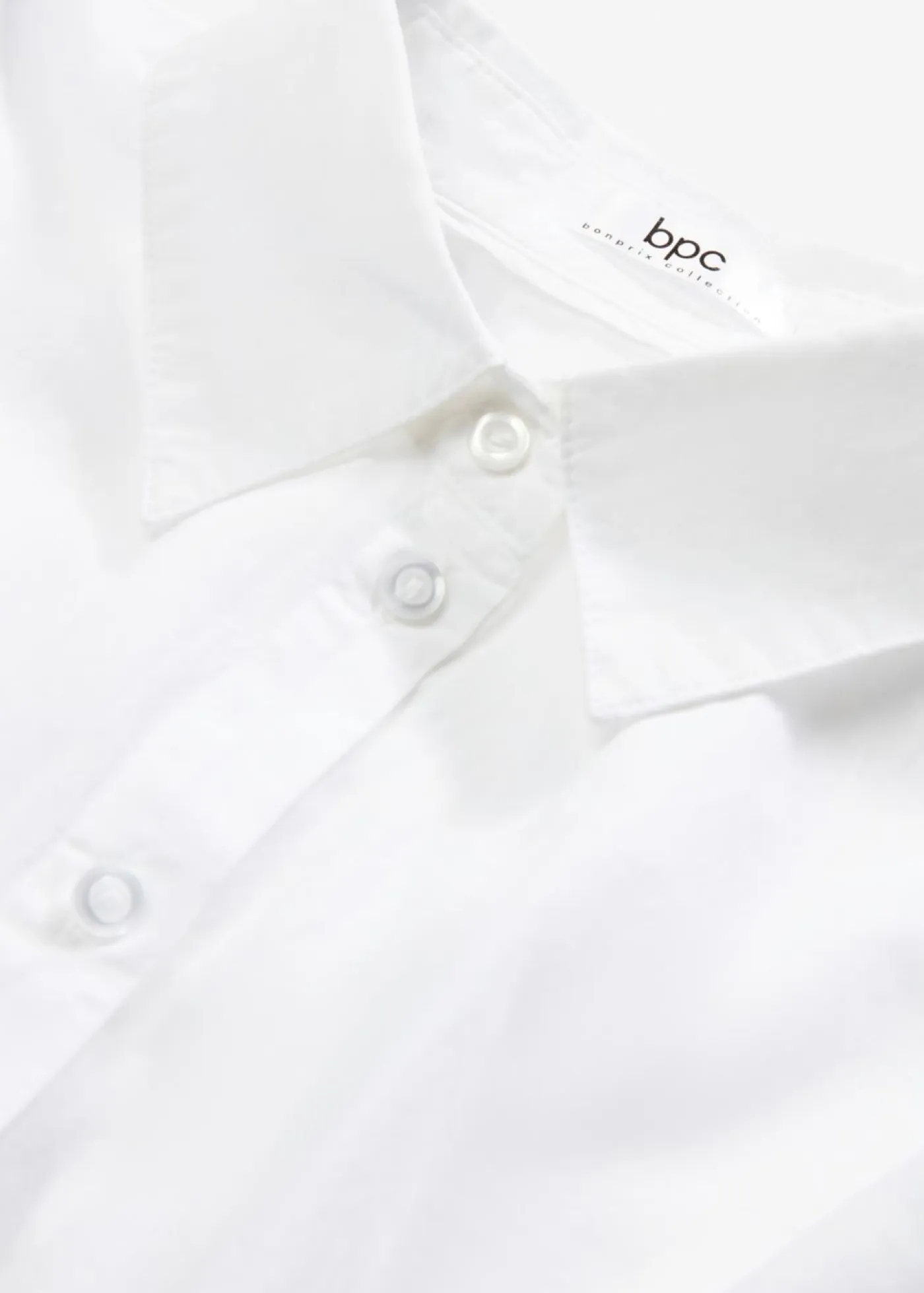 bonprix bonprix Camisas Y Blusas|Novedades>Camisa oversize de algodón con mangas 3/4 Blanco