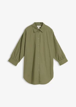 Mujer bonprix bonprix Camisa oversize de algodón con mangas 3/4